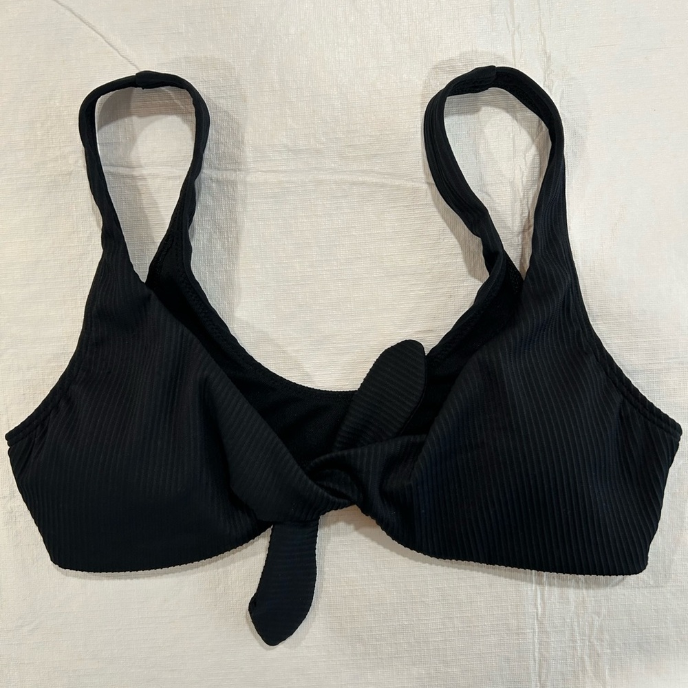 Hollister Black Swim Tie-Front Top